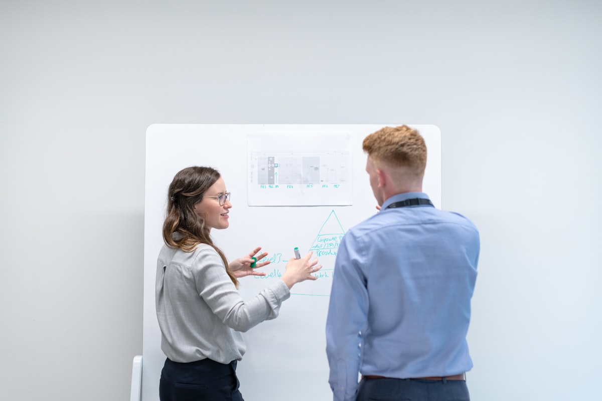 A working session mapping out an engagement